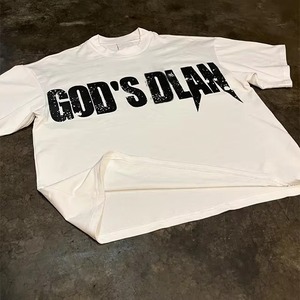 OEM O Neck <b>Drop</b> Shoulder Custom Print 200 Gsm Boxy Fit Cut Edge <b>Acid</b> Sun Faded Vintage Cropped T Shirt for Men Cotton T-shirt - Product Image 3