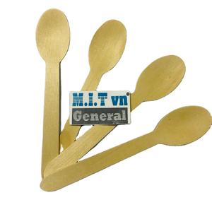 Cuchara de Madera Desechable Ecológica y Biodegradable para Helados, Postres y Comida para Llevar - Product Image 2