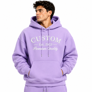 Sweat-shirt à capuche unisexe surdimensionné en molleton de coton, style streetwear, pour l'automne, couleur unie, avec poches, pour hommes - Product Image 4