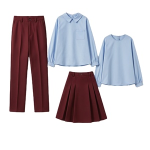 Conjuntos de uniformes escolares para niños personalizados a precio barato al por mayor, falda unisex, pantalón, camisa, poliéster/algodón - Product Image 3