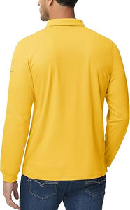 Camisas tácticas transpirables de manga larga, camisa táctica de jersey piqué para hombre, camisa táctica polo clásica personalizada con botones sólidos. - Product Image 4