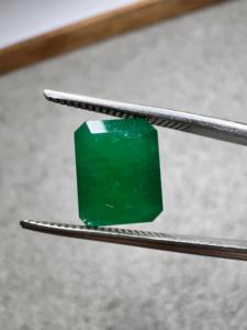 Émeraude naturelle de 3,11 carats, taille octogonale, pierre précieuse verte facettée pour bague, pendentif, collier, fournisseur de bijoux - Product Image 1