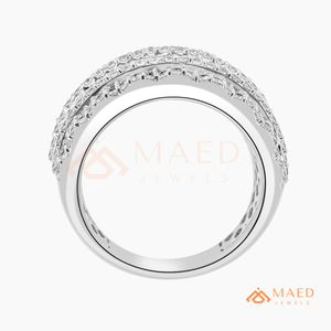 925 Sterling <b>Silver</b> Moissanite Diamond Wide Band <b>Ring</b> for Women Baguette Pave <b>Eternity</b> Wedding Band Luxury Fine Jewelry USA - Product Image 5
