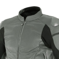 Blouson de moto décontracté pour homme SASPORTS LEAGUE en similicuir, col montant, fermeture éclair frontale, coupe régulière, coupe-vent et respirant