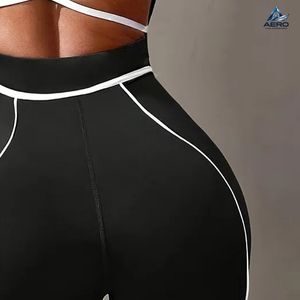 Body Deportivo Negro de Alta Elasticidad para Mujer, Sin Mangas, con Tirantes Cruzados y Detalles Blancos, Cómodo y con Soporte para Yoga - Product Image 6