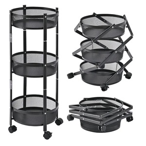 Chariot de rangement en métal à 5 niveaux de haute qualité avec design multifonctionnel et réglable - Product Image 3