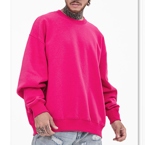 เสื้อฮู้ดโอเวอร์ไซส์ผู้ชาย สีชมพูสดใส แขนยาว สไตล์ลำลอง รับผลิตแบบ OEM - Product Image 2