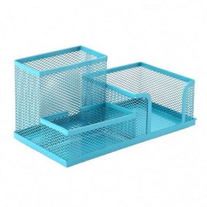 ที่ใส่ปากกาและดินสอแบบตาข่ายโลหะทรงสี่เหลี่ยมพร้อมปฏิทิน - Product Image 2