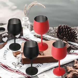 Verres à vin en acier inoxydable SKI de qualité supérieure, flûtes à pied long, style classique, 300 ml, cadeaux promotionnels - Product Image 4