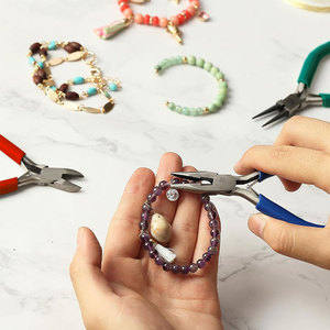 Jewelry Making, 3 Pack, Chain Nose, Round Nose <b>Pliers</b> <b>Set</b> and Wire Cutter for Beading, Wire Wrapping, Jump Rings - Product Image 4