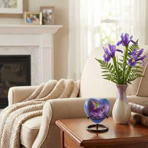 Royal Aluminum Heart Shape Cremation <b>Keepsake</b> Urn Memorial Tribute Holder Designed With Durable Secure Closure - Product Image 5
