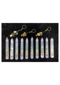 Venta al por mayor de varitas o torres de selenita de alta calidad para los siete chakras, cristal curativo de cuarzo, piedra preciosa. - Product Image 3