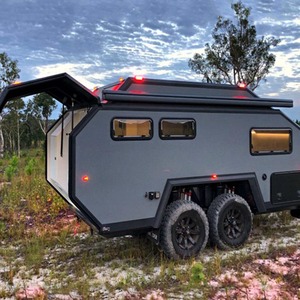 Custom Lightweight Mini Road Camper Travel Trailer Compact 2 Person Caravan RV with <b>Kitchen</b> Space - Product Image 6