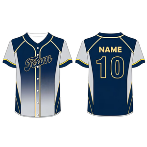 Maillot de football américain, de soccer ou de baseball personnalisé, vierge, en polyester, à manches courtes, pour sublimation, séchage rapide, uniforme sportif d'équipe - Product Image 2
