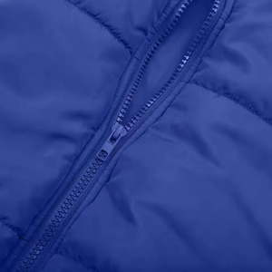 Chaqueta Acolchada de Color Sólido para Mujer, Cuello Alto, Cierre de Cremallera, Abrigo Cálido de Invierno, Manga Larga, Largo Regular - Product Image 2