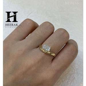 Bague de luxe en diamant radiant - Bijoux en diamant certifié cultivé en laboratoire/naturel - Or 18K/14K personnalisable - Product Image 4