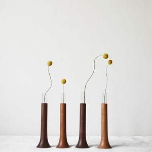 Vase à fleurs décoratif en bois de grande qualité à prix raisonnable, conçu pour l'arrangement floral et un charme intemporel - Product Image 2