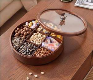 Handmade Eco-Friendly Modern Wooden Dry Fruit <b>Box</b> with Multiple Compartments Perfect for Serving Nuts <b>Sweets</b> and Snacks at Home - Product Image 4