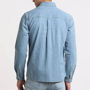 Diseña Tu Propio Logotipo, Camisas de Mezclilla para Hombre, Ecológicas, de Secado Rápido, Transpirables, Resistentes al Viento, Impermeables, 100% Algodón, de Alta Calidad - Product Image 2