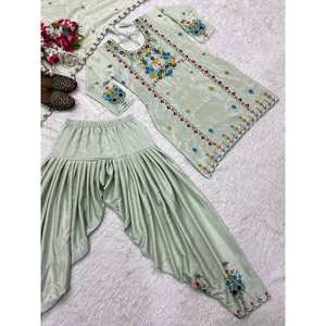 ชุดปาร์ตี้ออกแบบโดยดีไซเนอร์ของผู้หญิงชุดยอดนิยม doti salwar dupatta - Product Image 4