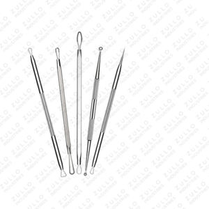 Kit de 5 Piezas de Extractores de Puntos Negros y Acné de Acero Inoxidable Premium, Herramientas Profesionales para Limpieza de Poros con Marca Personalizada - Product Image 5