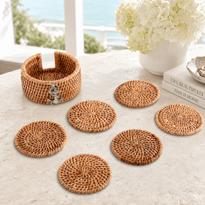 Sets de table en rotin tressé résistants à la chaleur, dessous de verre pour thé et café, à prix bas et abordables - Product Image 4