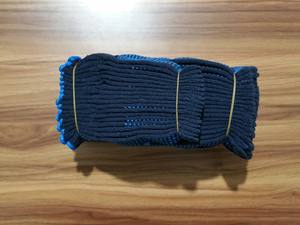 ถุงมือผ้าฝ้ายนิรภัย ข้อมือถัก ลายจุดสีน้ำเงิน กันลื่น ผิวสัมผัสเต็มรูปแบบ ใช้งานทั่วไป - Product Image 4
