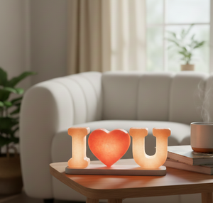 Lámpara de Sal del Himalaya con Forma de Corazón, Tallada a Mano, Cristal Rosa Natural, para Decoración Minimalista del Hogar y Regalos de Bienestar - Product Image 2