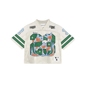 Camiseta de manga corta para hombre, corte regular, con estampado de grúas, cuello redondo, estilo urbano, tejido de malla, poliéster/algodón, anti-UV y transpirable - Product Image 2