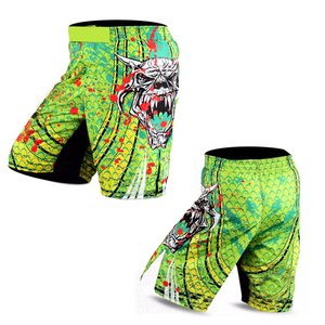 Custom Print MMA Fight Shorts Green Dragon Design Sublimation Transfer Men's <b>Athletic</b> Shorts Mixed Martial Arts Training Wear - Product Image 1
