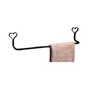 Porte-serviette mural industriel noir simple en métal résistant à la rouille pour la maison, les hôtels, accessoire de salle de bain en promotion - Product Image 2