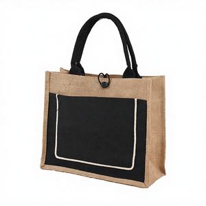 Sac de plage en jute élégant et tendance pour femmes avec des poignées d'épaule confortables et une grande capacité de rangement - Product Image 1