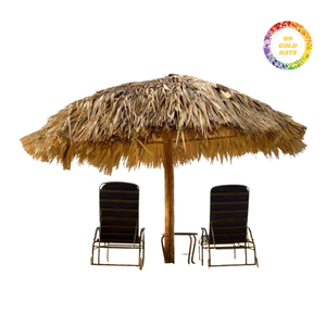 Parasol en feuilles de palmier pour l'ombrage extérieur, d'inspiration tropicale, idéal pour les complexes hôteliers, les zones de loisirs et les espaces commerciaux - Product Image 5