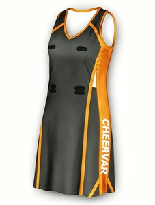 Vestido de Animadora Gris y Naranja para Mujer, Sublimado, Transpirable, de Poliéster, Uniforme Deportivo para Adultos, Diseño de Logotipo Personalizable - Product Image 5