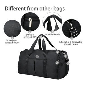 Sac de voyage en tissu Oxford imperméable et écologique, avec logo imprimé, capacité 30-40L, sangle réglable, antivol - Product Image 3