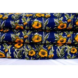Tissu en coton 100% pur, écologique, tissé, à séchage rapide, respirant, léger, imprimé en bloc, pour femmes et filles - Product Image 1