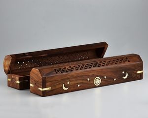 Quemador de incienso Bakhoor de madera de alta calidad y estilo martillado para el hogar, fragancia interior, soporte para quemador de incienso Mabkhar - Product Image 5