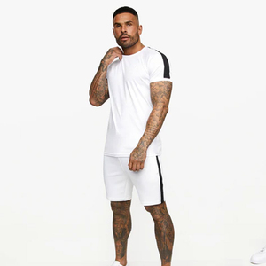 Conjuntos de Camiseta y Pantalones Cortos para Hombre, Precio al por Mayor, Impresión de Logotipo Personalizado, Camiseta y Pantalones Cortos para Hombre con Logotipo de Fuego, Serigrafía Personalizada - Product Image 4