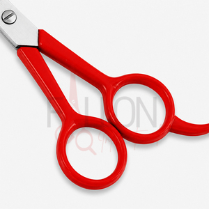 Tijeras Profesionales para Cortar Cabello, Tijeras de Peluquería de Acero Inoxidable con Mango Rojo - Product Image 3