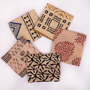 Bandanas en coton de luxe Bagru naturel, style bohème indien, foulards de cou et accessoires pour cheveux vintage, pour l'été et les voyages, promotion et image de marque - Product Image 3