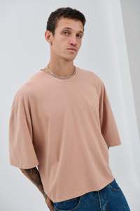 T-shirt surdimensionné personnalisé pour homme, 100% coton, épaules tombantes, streetwear, tee-shirt uni, impression de logo, broderie, chemises pour homme - Product Image 5