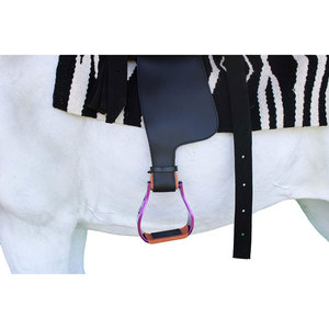 Estribos Premium de Aluminio Ligero para Exhibición Ecuestre Western, con Diseño Intrincado de Cactus, Inclinados y Angulados de 5 pulgadas, para Carreras de Barriles - Product Image 4