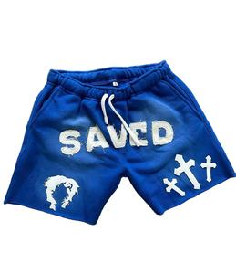 Short de jogging vintage en coton éponge français pour homme, maille 100% polyester, bords bruts dégradés, délavés à l'acide - Product Image 6