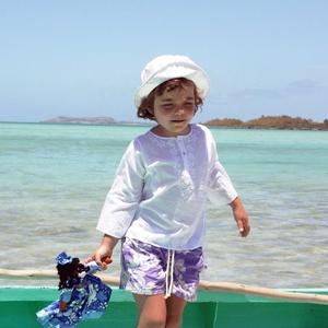 Beautiful Hippie Chic White 100% Fine Cotton Summer Long Sleeves & Loose Fitting Kaftan Or Top Having Amazing Flower Embroidery - Product Image 1