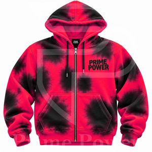 Conjunto Deportivo de Dos Piezas para Hombre, Sudadera con Capucha y Pantalones Jogger con Estampado Tie Dye Rojo y Negro, Estilo Hip Hop, Ropa Deportiva Casual, Proveedor Directo OEM ODM 2026 - Product Image 3