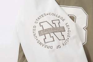 เสื้อแจ็คเก็ตวินด์เบรกเกอร์ทรงบอมเบอร์ปักลายบาสเก็ตบอลสำหรับผู้ชายไซส์ใหญ่ ตกแต่งด้วยผ้าปะติดด้านหน้า ทรงโอเวอร์ไซส์ - Product Image 3