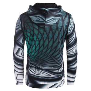 Sweat à capuche d'hiver pour hommes, vêtements de sport, design personnalisé, logo, écologique, respirant, séchage rapide, tissu polyester, OEM ODM, vente en gros - Product Image 2