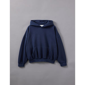 Sweat-shirt à capuche vierge pour femme, coupe oversize, épais, décontracté, style streetwear, personnalisable, grammage lourd, épaules tombantes - Product Image 1