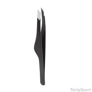 Pince à épiler professionnelle en acier inoxydable incurvée avec pointe fine pour l'épilation du visage et des cils - Product Image 4