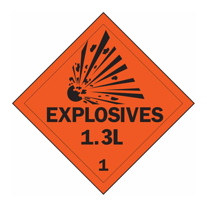 Señal de Seguridad Brady Explosives 13L 1 PVC para Áreas de Riesgo Industriales y de Laboratorio - Product Image 2